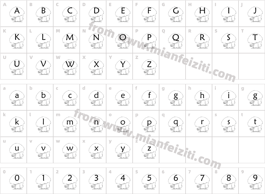 pf_cutemouse1字体映射图
