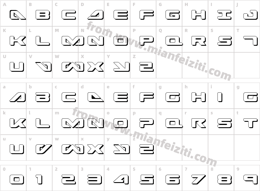 Sea Dog 3D字体映射图