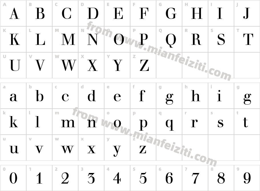 Walbaum S Si字体映射图