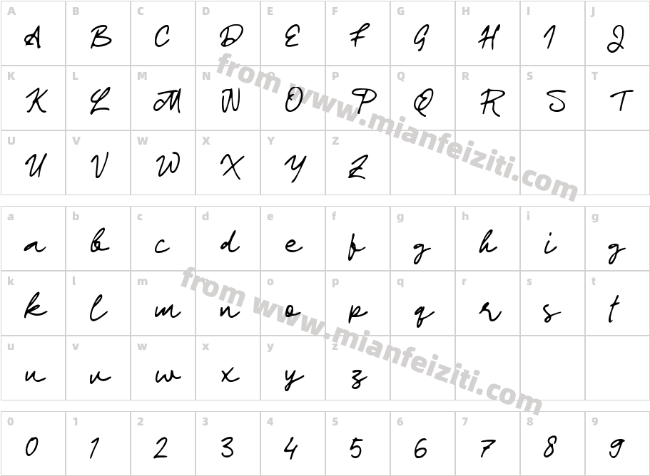 d Dark Signature字体映射图