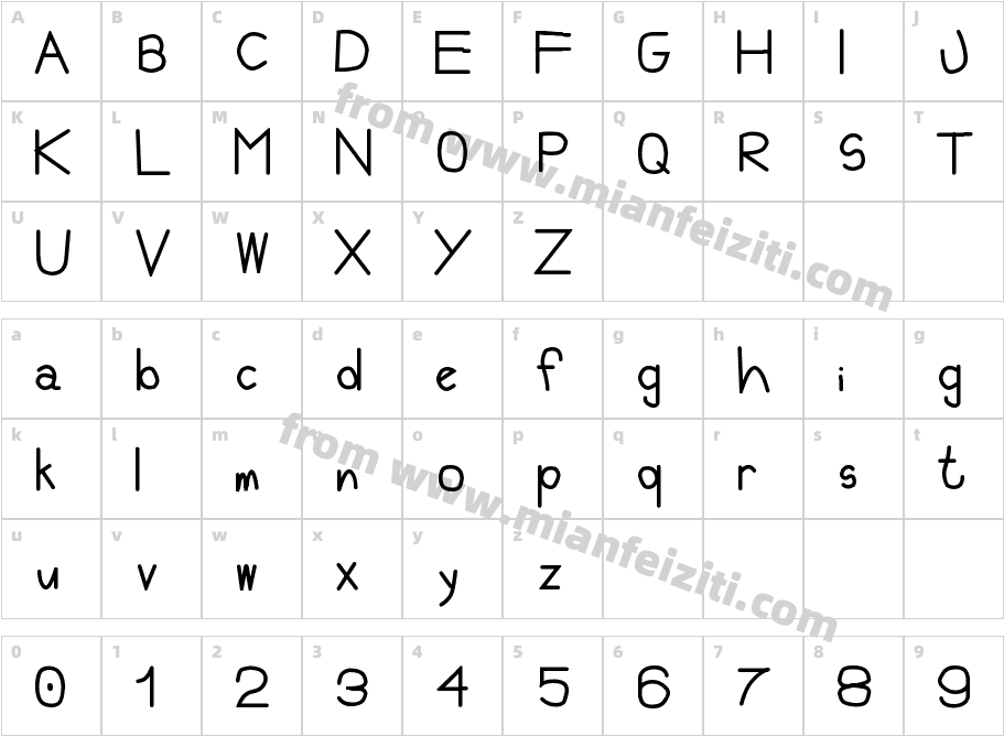 Paper Writing字体映射图
