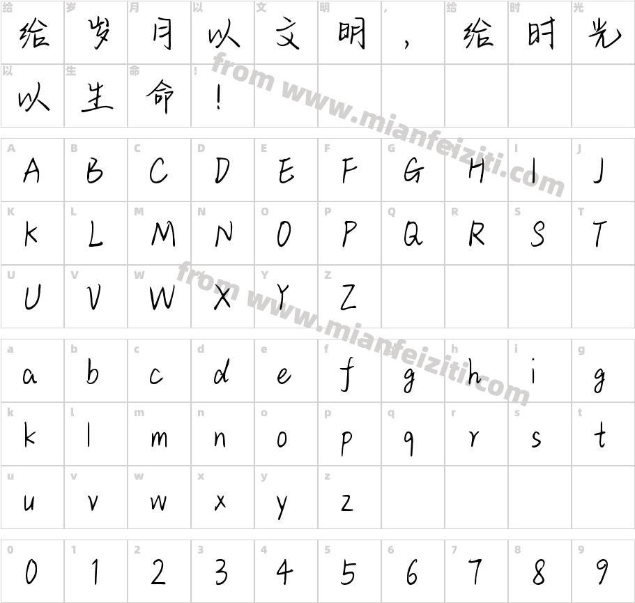 Aa心动电台FM520字体映射图