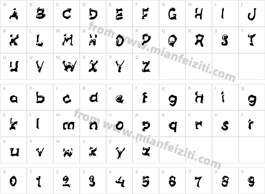 d Dwilut字体映射图
