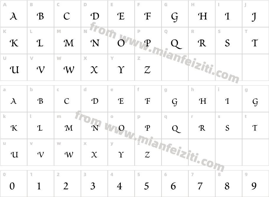 LHF Lakeside Regular 3字体映射图
