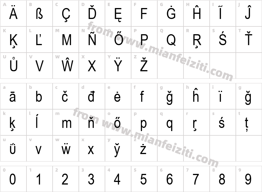 978 CAI978字体映射图