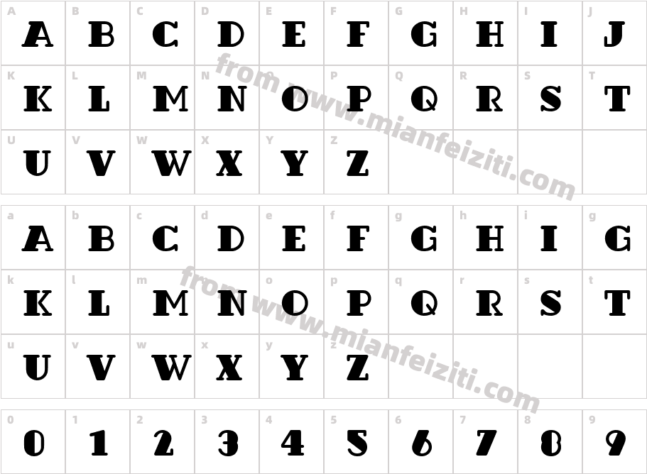 326 CAI978字体映射图