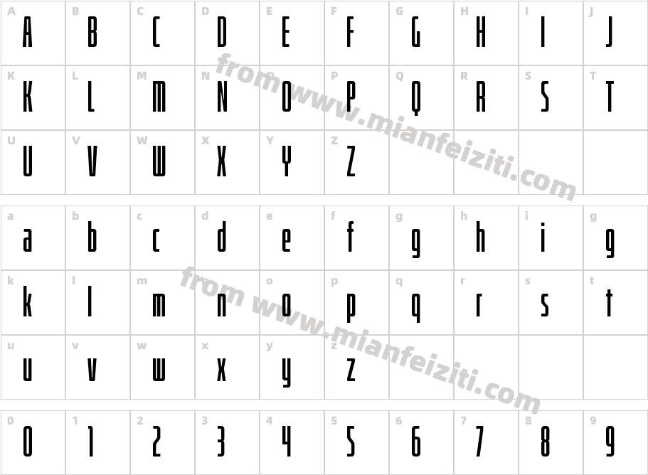 Bitcrusher Cm Rg Bold字体映射图
