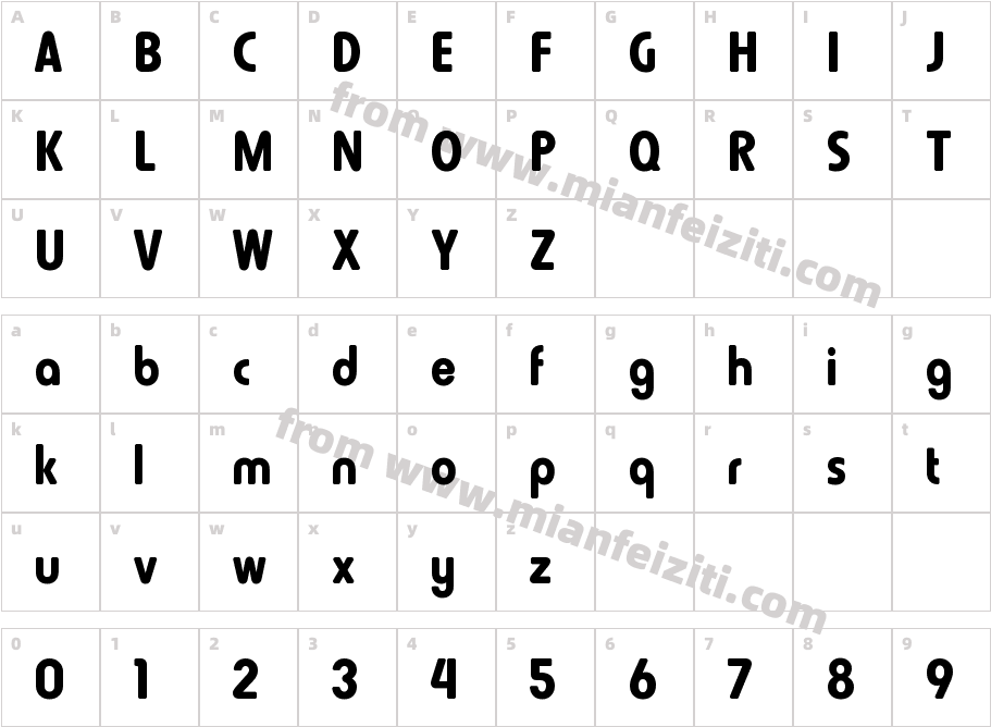 Morrys字体映射图
