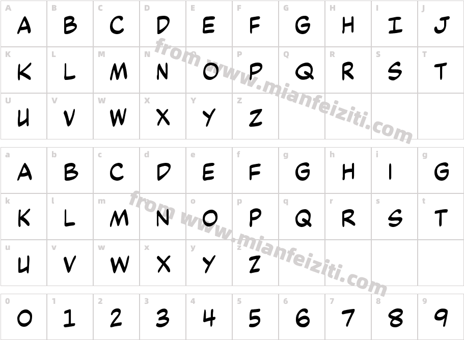 Readyfor AnythingBB Regular字体映射图