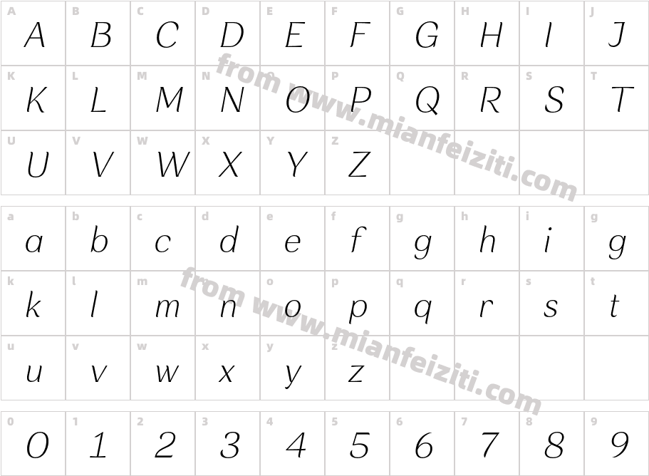 Rossanova Text Ext Lt Ita字体映射图