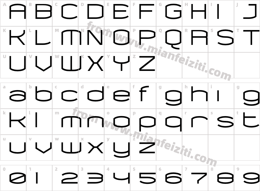 Chord Bold字体映射图