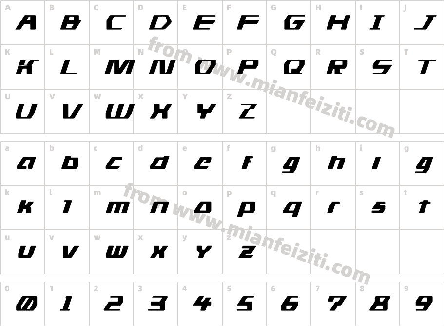 DS man字体映射图