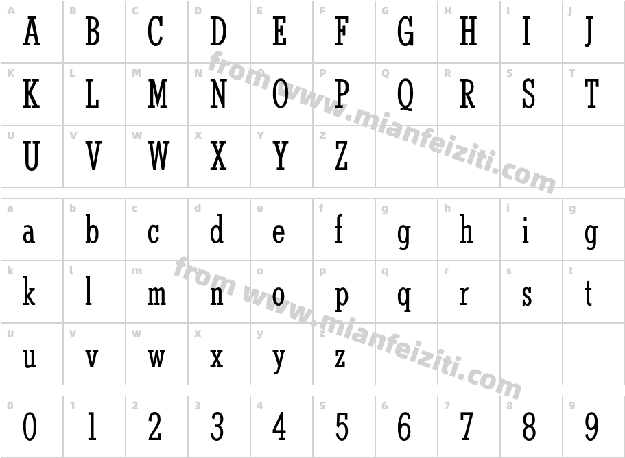 OPTI Stymie Medium Cond字体映射图