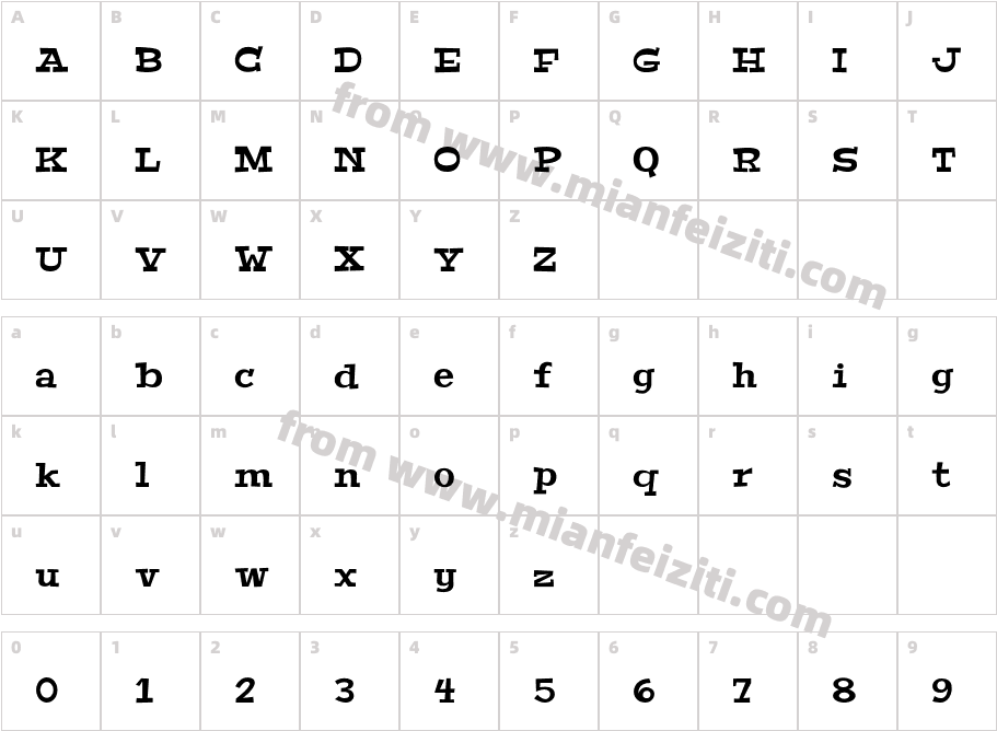 Vintage Beautiful Font Regular字体映射图