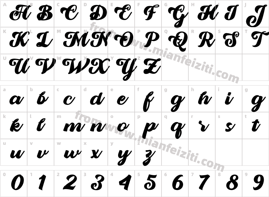 Adhipati Bold字体映射图