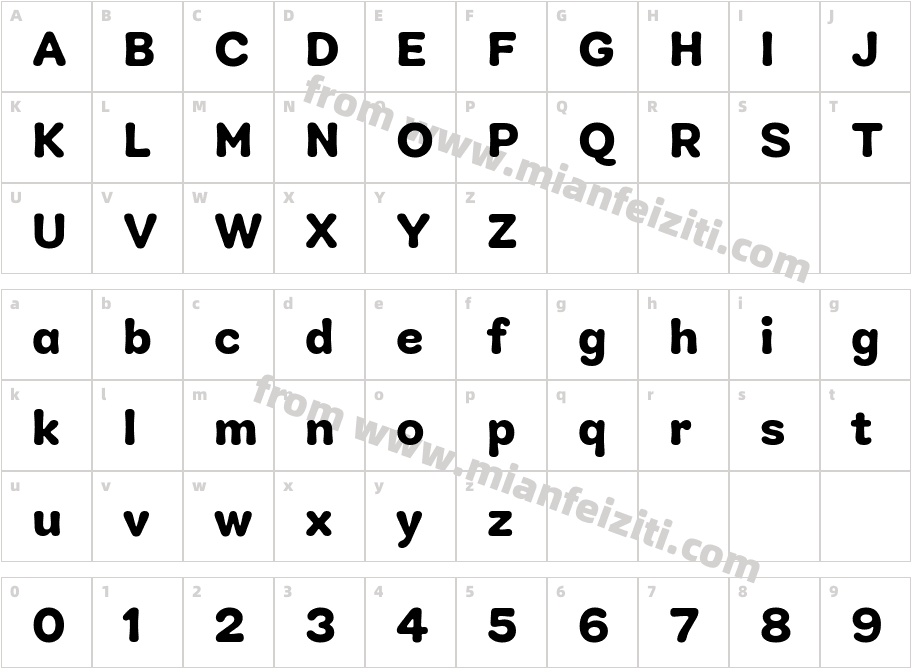 Cobbler Bold字体映射图