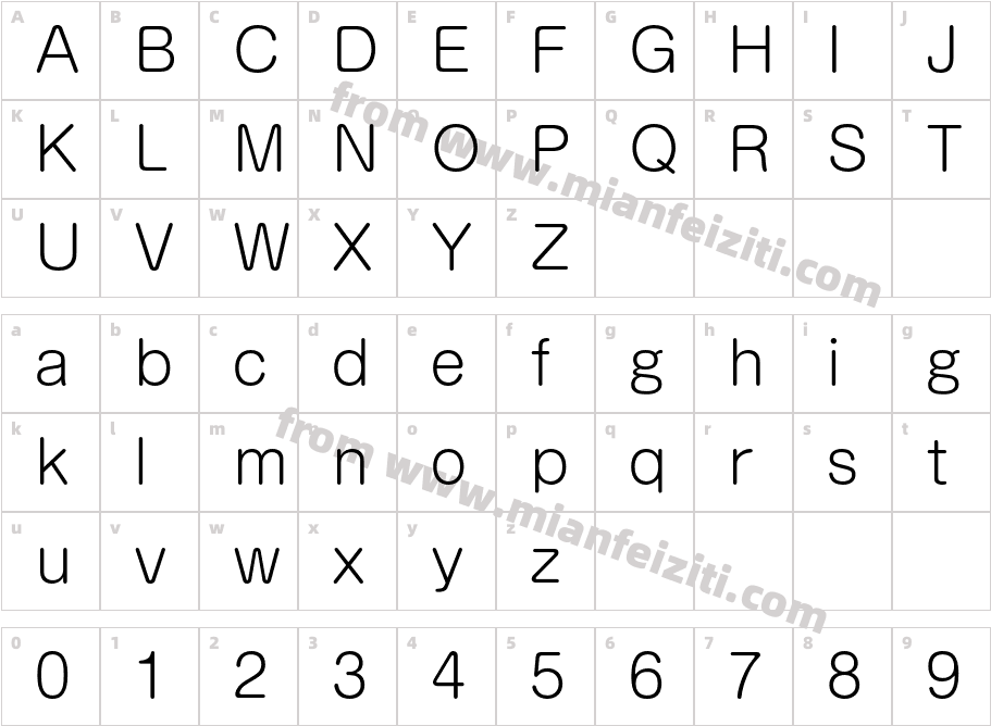 CapieN Std Light字体映射图