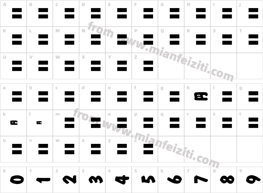MO SuujiVD J Bn字体映射图