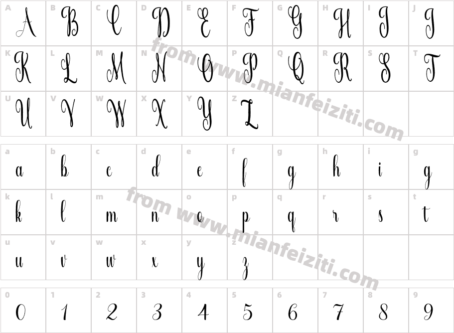 Stanlyshteel字体映射图