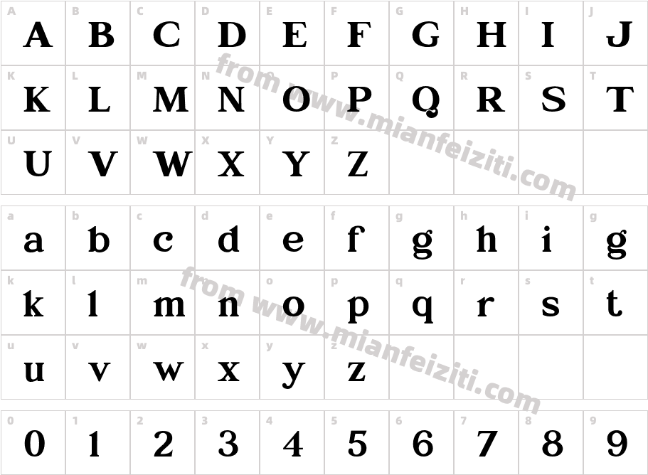 Sweet Home Sweet Homebase字体映射图
