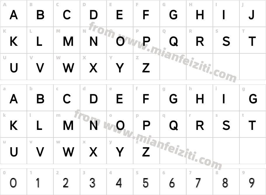 Maestro 04字体映射图