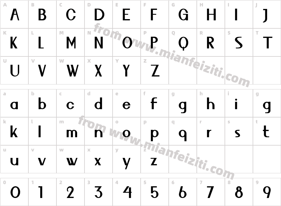 Magas Semibold Semibold字体映射图