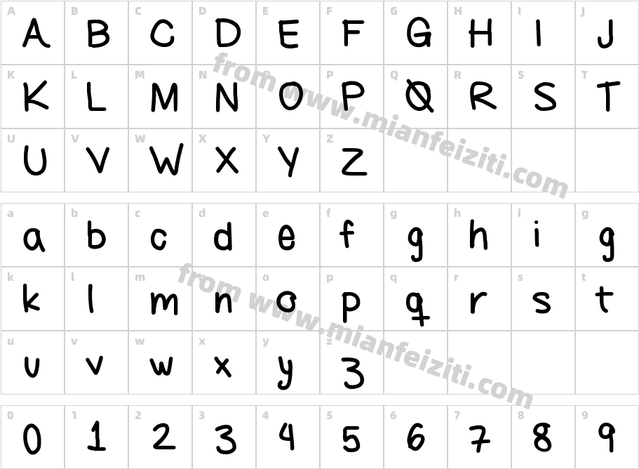 ayanez1字体映射图
