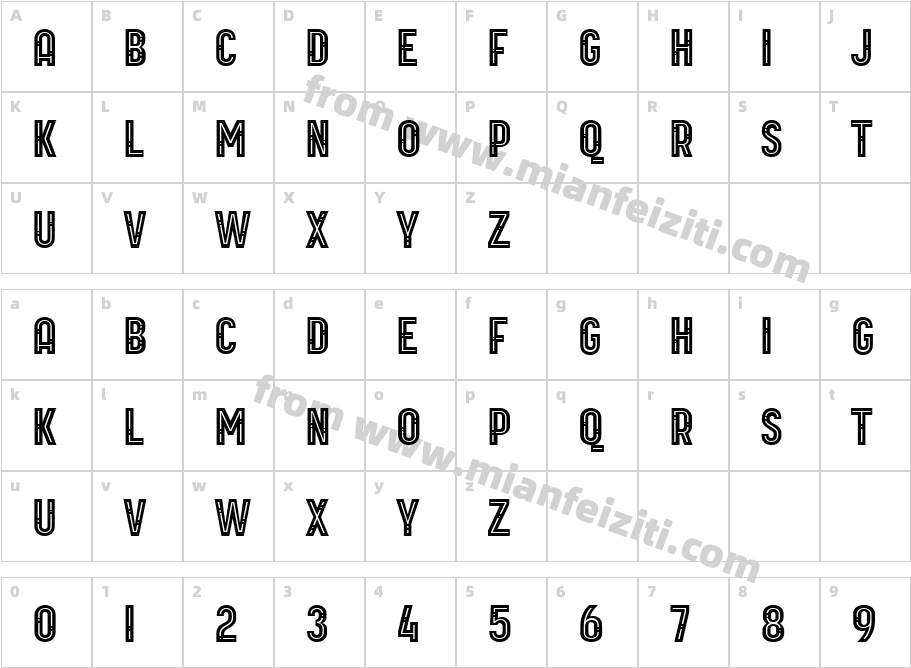 CHAMPIONE Display字体映射图