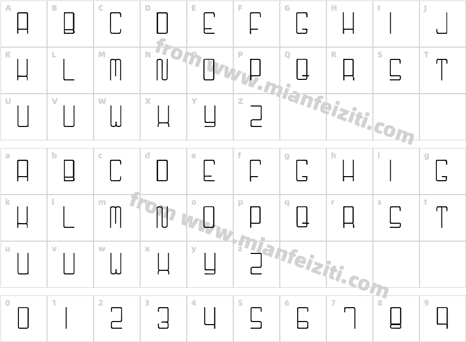 NINER___字体映射图