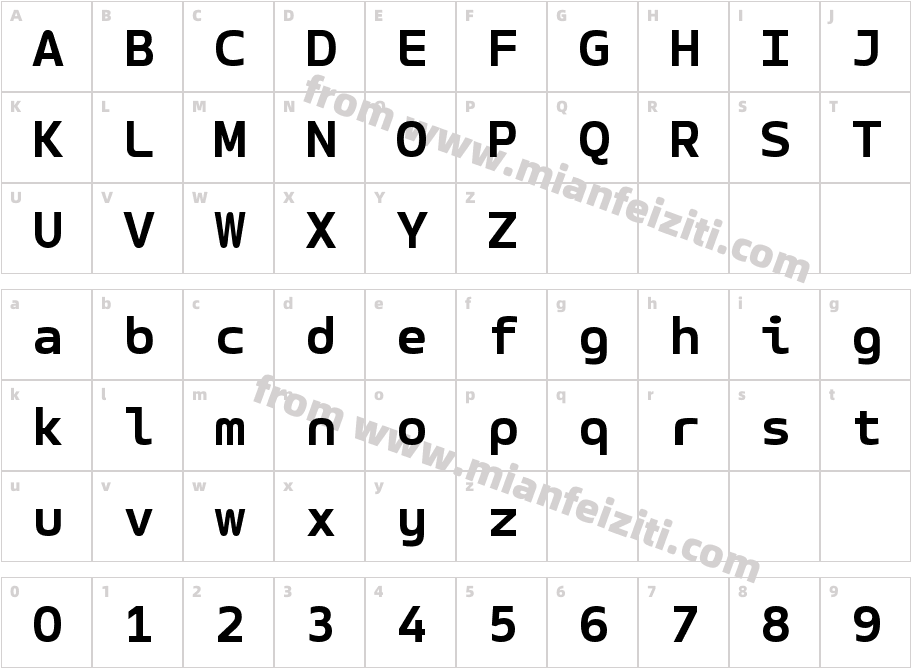 LT Wave Mono Bold字体映射图