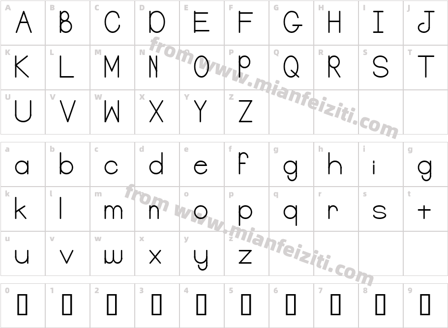 Balker字体映射图