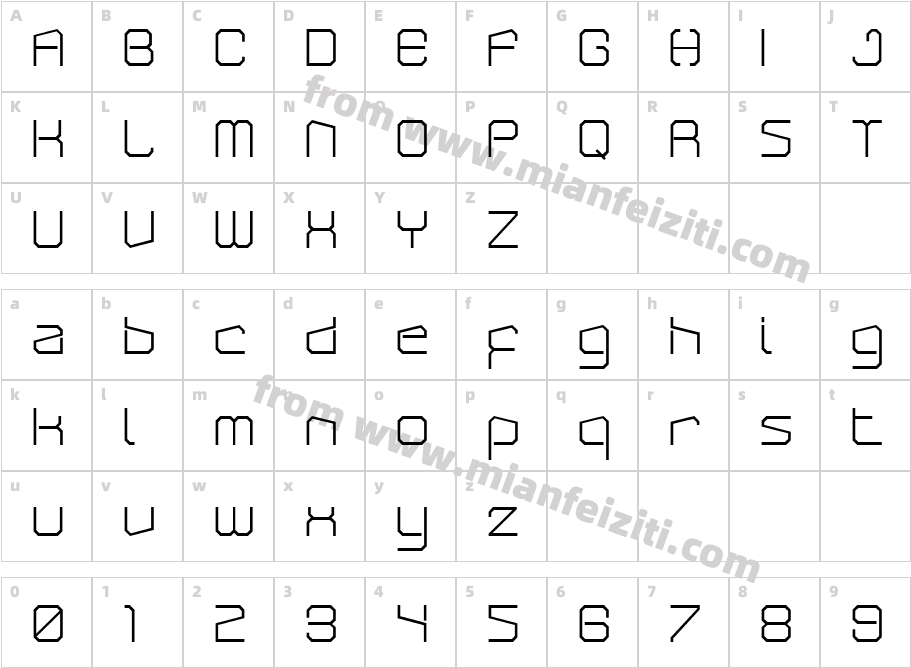 Arctic Patrol字体映射图