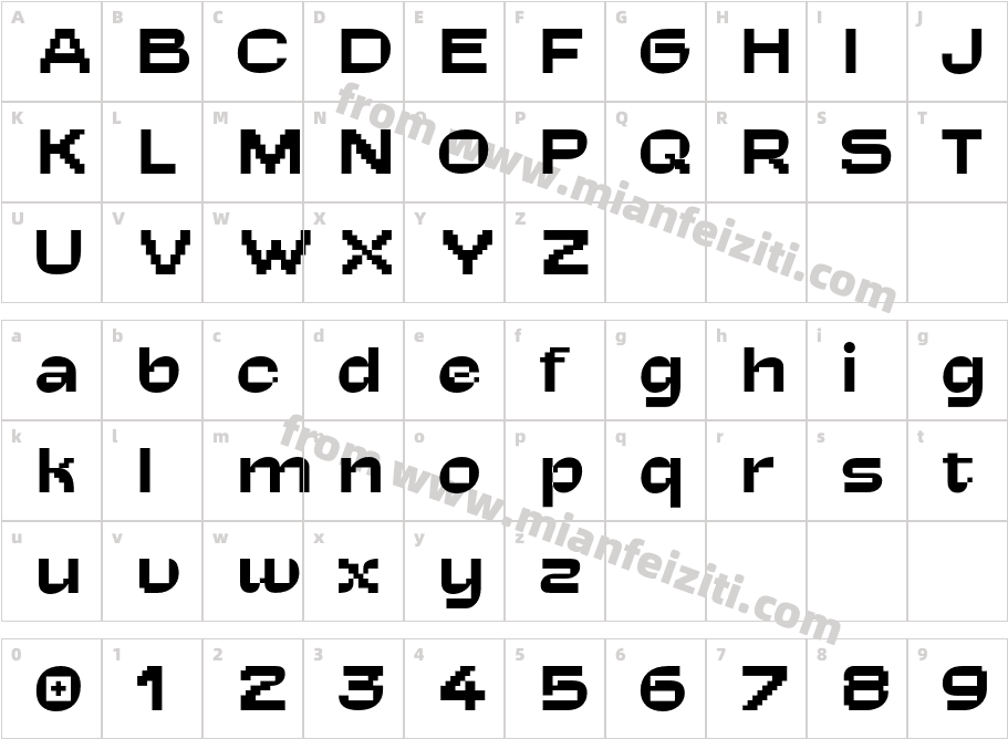 BBB Ocelot Smooth字体映射图