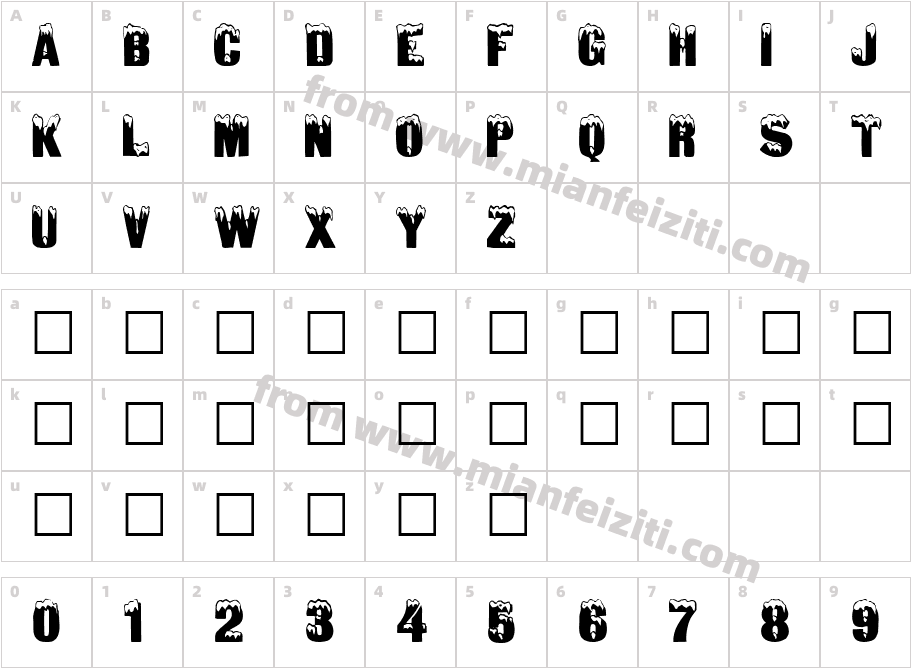 Igloo Laser字体映射图