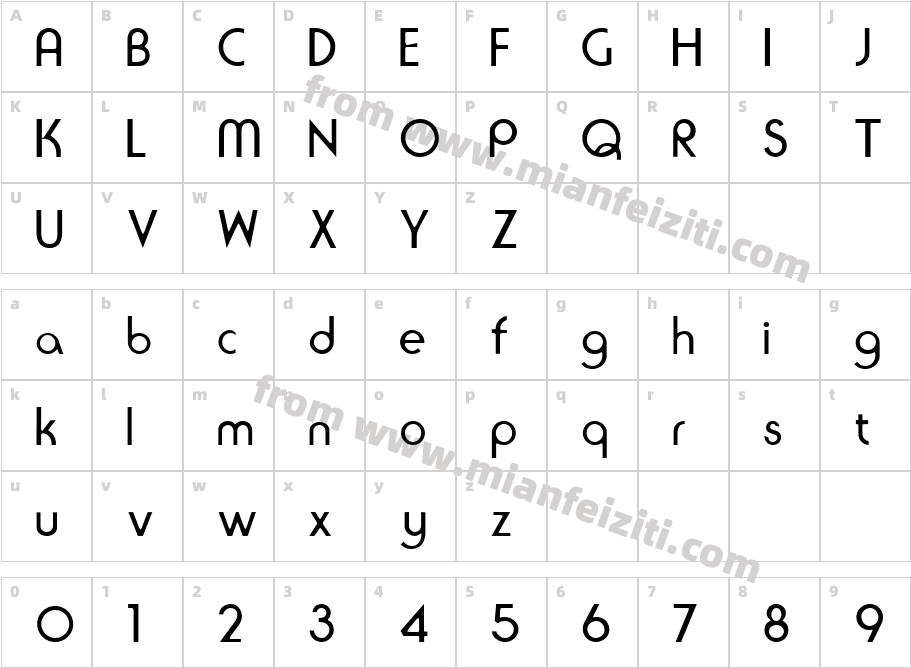 Serius S Si字体映射图