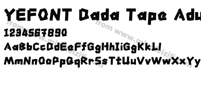 YEFONT Dada Tape Adult 1预览图2