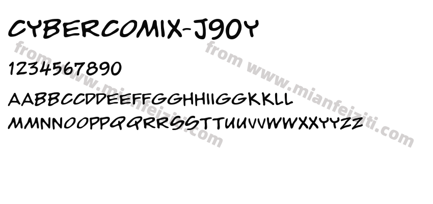 Cybercomix-j90y字体预览