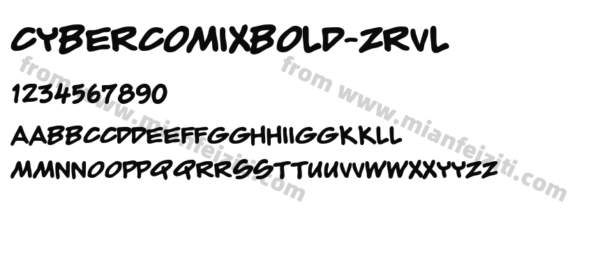CybercomixBold-zrVL字体预览