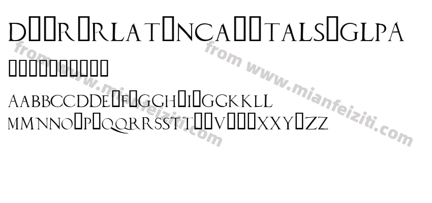 Duererlatincapitals-GlPA字体预览