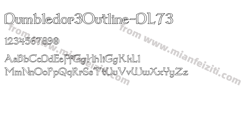 Dumbledor3Outline-DL73字体预览