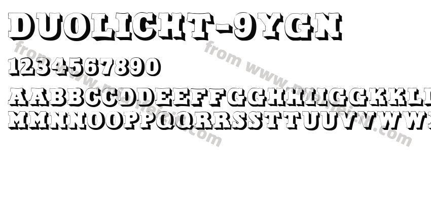 DuoLicht-9Ygn字体预览