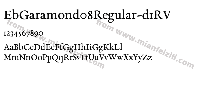 EbGaramond08Regular-d1RV字体预览