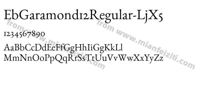 EbGaramond12Regular-LjX5字体预览