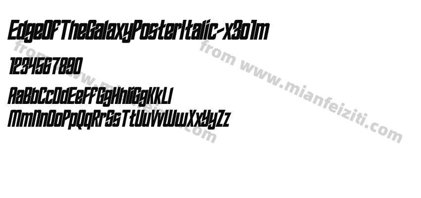 EdgeOfTheGalaxyPosterItalic-x3o1m字体预览