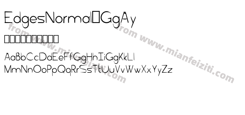 EdgesNormal-GgAy字体预览