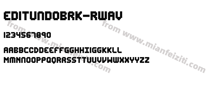 EditUndoBrk-RwaV字体预览