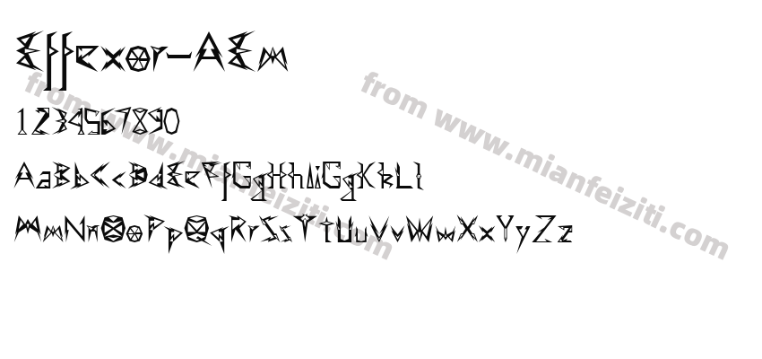 Effexor-AEm字体预览