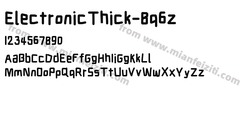 ElectronicThick-8q6z字体预览