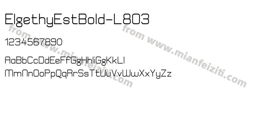 ElgethyEstBold-L8O3字体预览