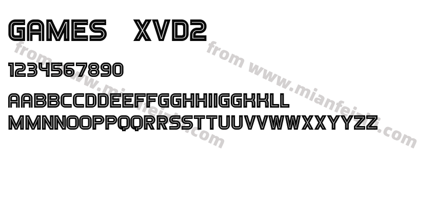 Games-XvD2字体预览